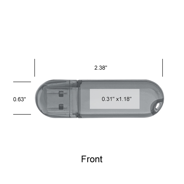 Glendale Transparent Black Oval USB - Glendale Transparent Black Oval USB - Image 8 of 9