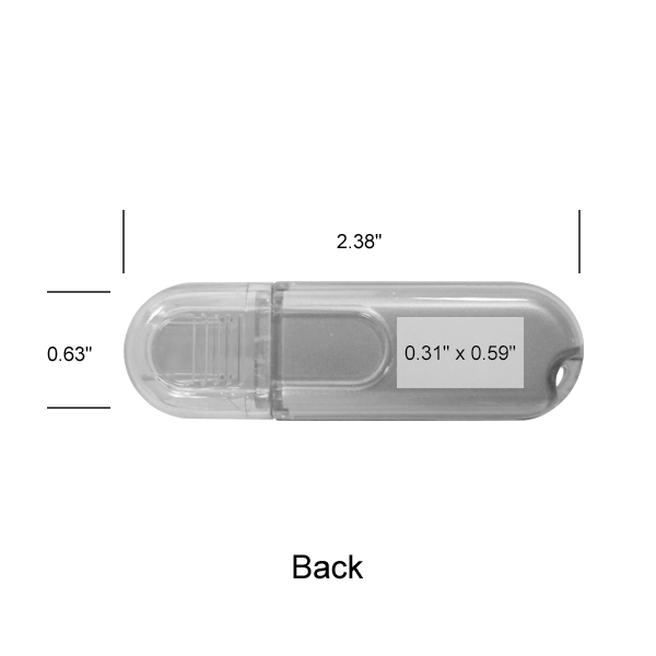 Glendale Transparent Black Oval USB - Glendale Transparent Black Oval USB - Image 9 of 9