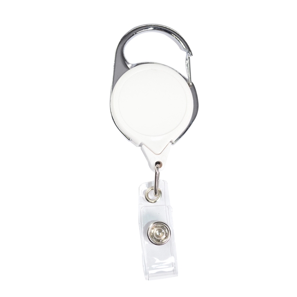 No-twist Carabiner Badge Reel w/ Belt Clip