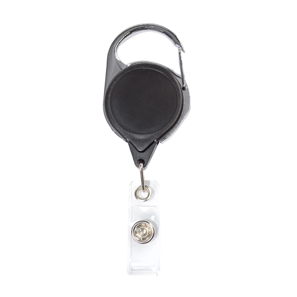 No-twist Carabiner Badge Reel w/ Belt Clip