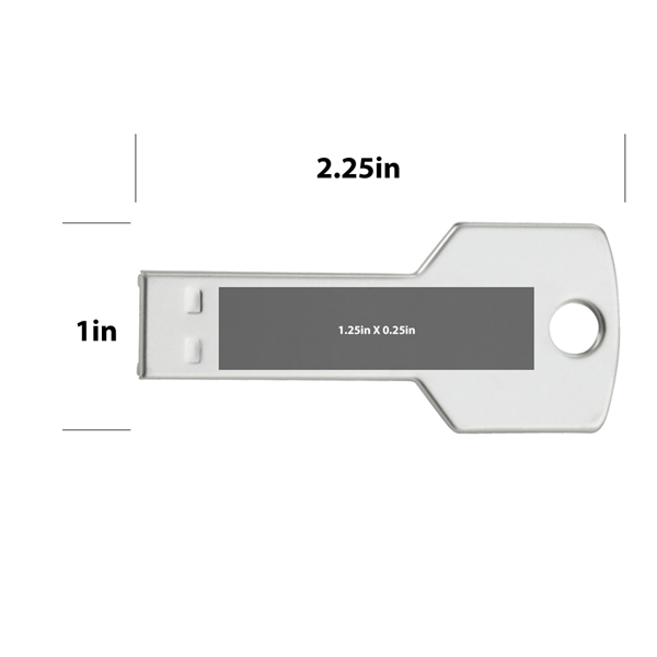 Berwyn Key Shape USB Flash Drive - Berwyn Key Shape USB Flash Drive - Image 5 of 6