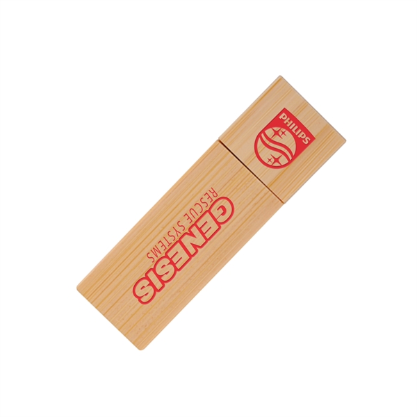 Elburn Ecru Bamboo Flash Drive - Elburn Ecru Bamboo Flash Drive - Image 1 of 5