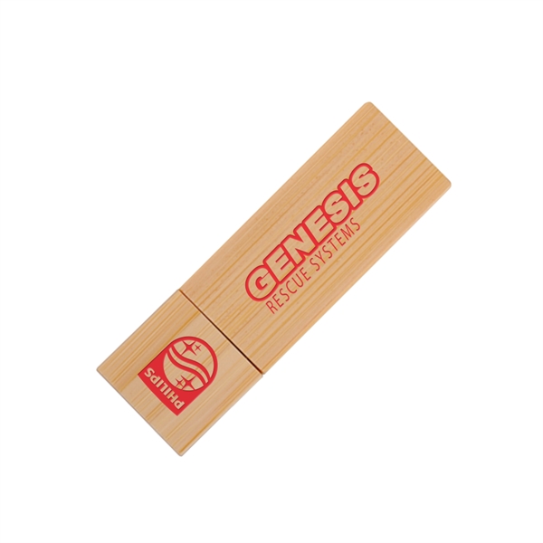 Elburn Ecru Bamboo Flash Drive - Elburn Ecru Bamboo Flash Drive - Image 2 of 5