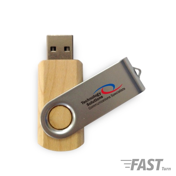 Batavia Maple Eco-Friendly Swivel USB - Batavia Maple Eco-Friendly Swivel USB - Image 1 of 2