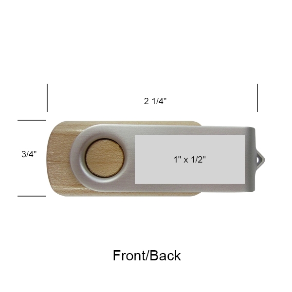 Batavia Maple Eco-Friendly Swivel USB - Batavia Maple Eco-Friendly Swivel USB - Image 2 of 2