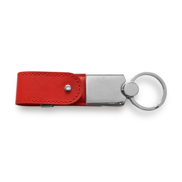 Joliet Leather Swivel USB Key Chain - Joliet Leather Swivel USB Key Chain - Image 3 of 9