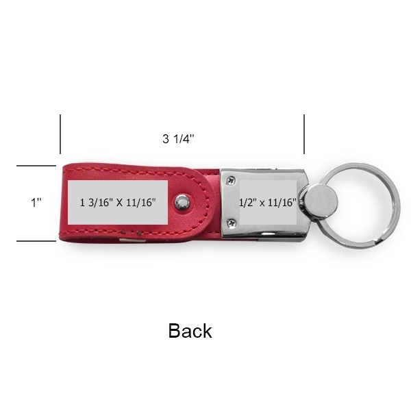 Joliet Leather Swivel USB Key Chain - Joliet Leather Swivel USB Key Chain - Image 9 of 9
