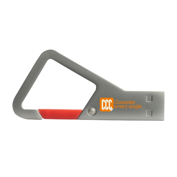 Seneca Metal Carabiner USB Drive with Color Clip - Seneca Metal Carabiner USB Drive with Color Clip - Image 0 of 5