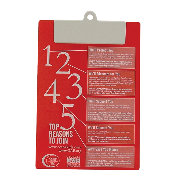 Dolton Letter Size Clipboard with Rectangle Clip - Dolton Letter Size Clipboard with Rectangle Clip - Image 2 of 3