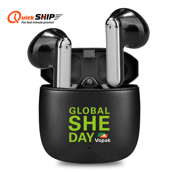 Lloyd Black Metal Wireless Earbuds - Lloyd Black Metal Wireless Earbuds - Image 0 of 9