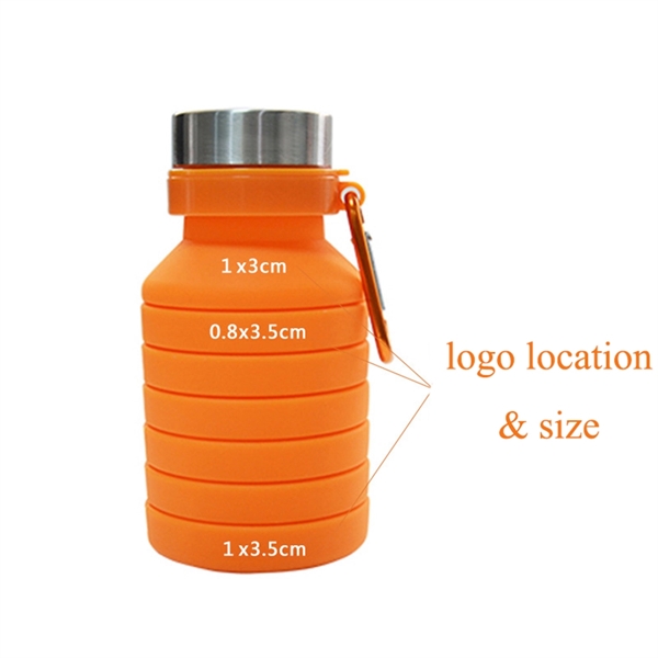 Large 27 OZ Portable Foldable Silicone Sports Water Bottle - Large 27 OZ Portable Foldable Silicone Sports Water Bottle - Image 0 of 12
