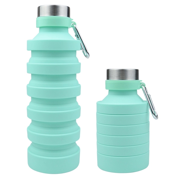 Large 27 OZ Portable Foldable Silicone Sports Water Bottle - Large 27 OZ Portable Foldable Silicone Sports Water Bottle - Image 1 of 12