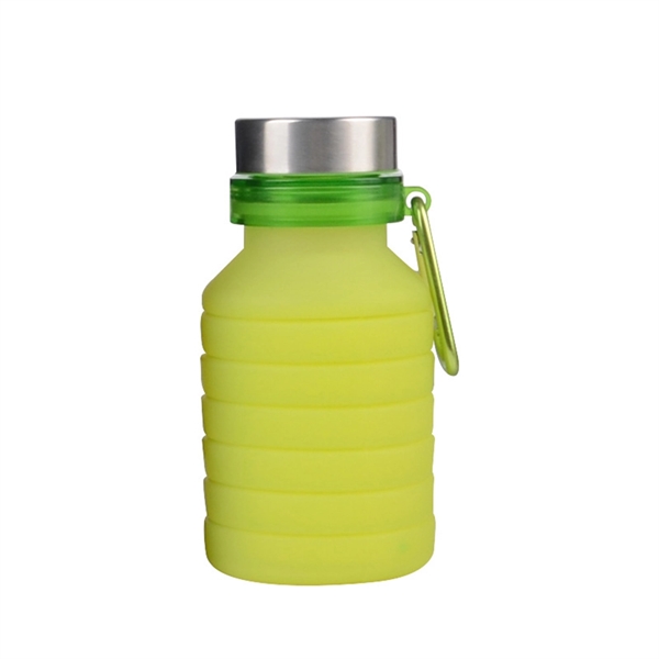 Large 27 OZ Portable Foldable Silicone Sports Water Bottle - Large 27 OZ Portable Foldable Silicone Sports Water Bottle - Image 4 of 12