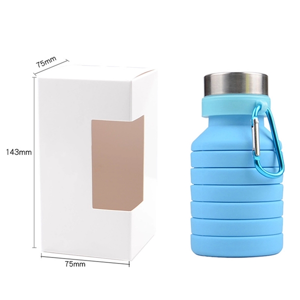Large 27 OZ Portable Foldable Silicone Sports Water Bottle - Large 27 OZ Portable Foldable Silicone Sports Water Bottle - Image 5 of 12