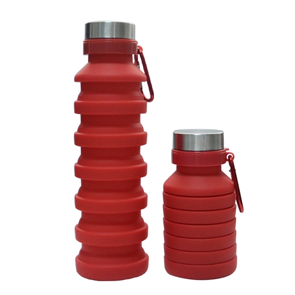 Large 27 OZ Portable Foldable Silicone Sports Water Bottle - Large 27 OZ Portable Foldable Silicone Sports Water Bottle - Image 6 of 12
