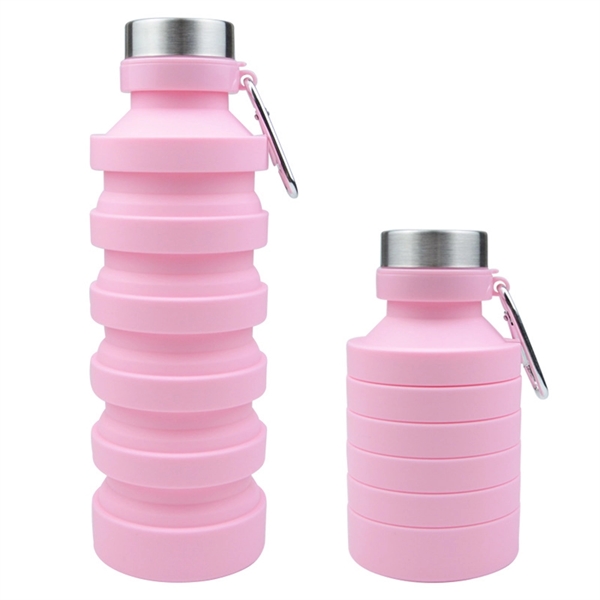 Large 27 OZ Portable Foldable Silicone Sports Water Bottle - Large 27 OZ Portable Foldable Silicone Sports Water Bottle - Image 7 of 12