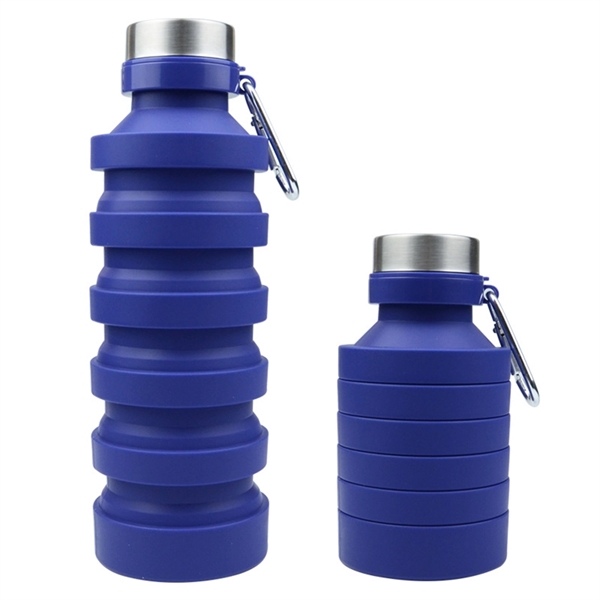 Large 27 OZ Portable Foldable Silicone Sports Water Bottle - Large 27 OZ Portable Foldable Silicone Sports Water Bottle - Image 9 of 12