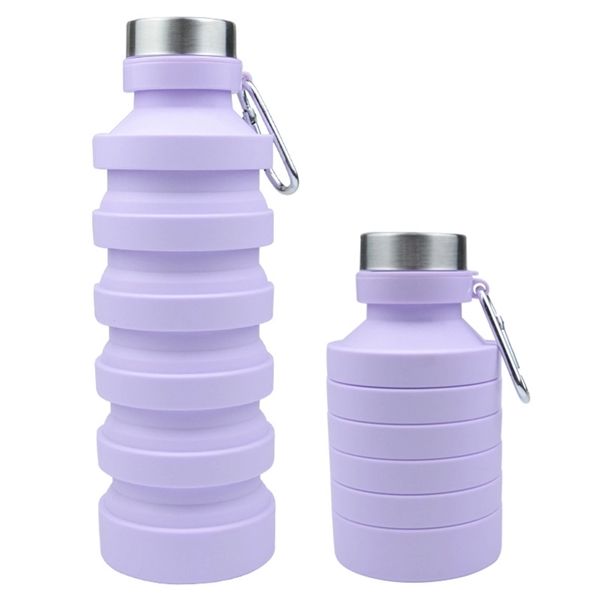 Large 27 OZ Portable Foldable Silicone Sports Water Bottle - Large 27 OZ Portable Foldable Silicone Sports Water Bottle - Image 10 of 12
