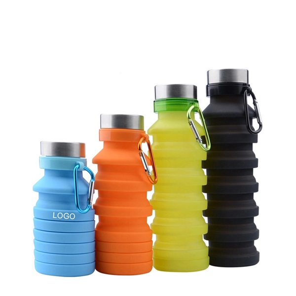 Large 27 OZ Portable Foldable Silicone Sports Water Bottle - Large 27 OZ Portable Foldable Silicone Sports Water Bottle - Image 11 of 12