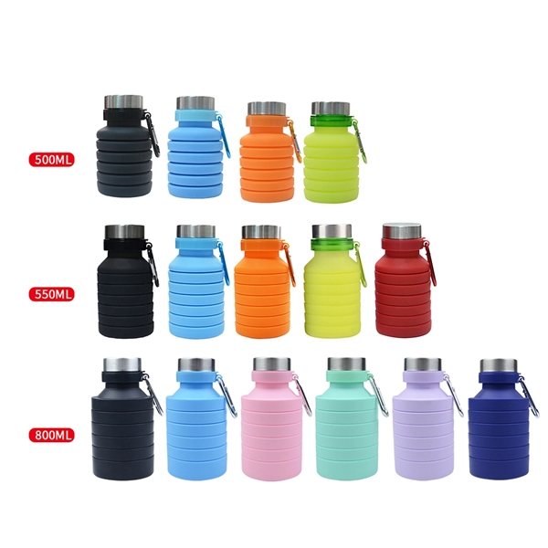 Large 27 OZ Portable Foldable Silicone Sports Water Bottle - Large 27 OZ Portable Foldable Silicone Sports Water Bottle - Image 12 of 12