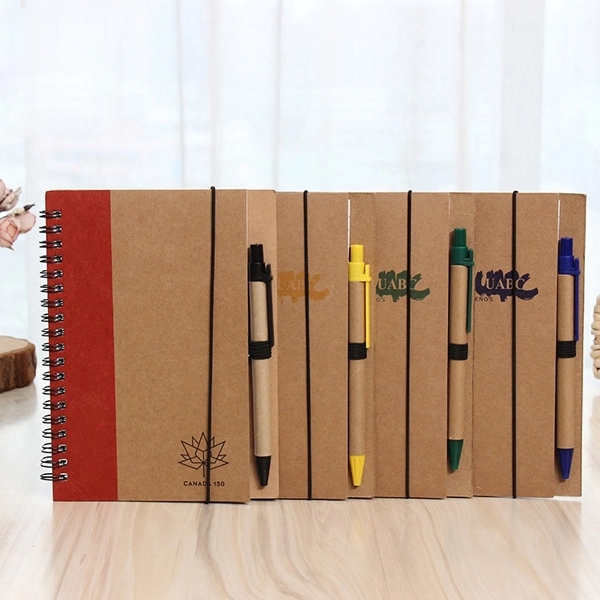 Eco Spiral Notebook With Pen - Eco Spiral Notebook With Pen - Image 1 of 1