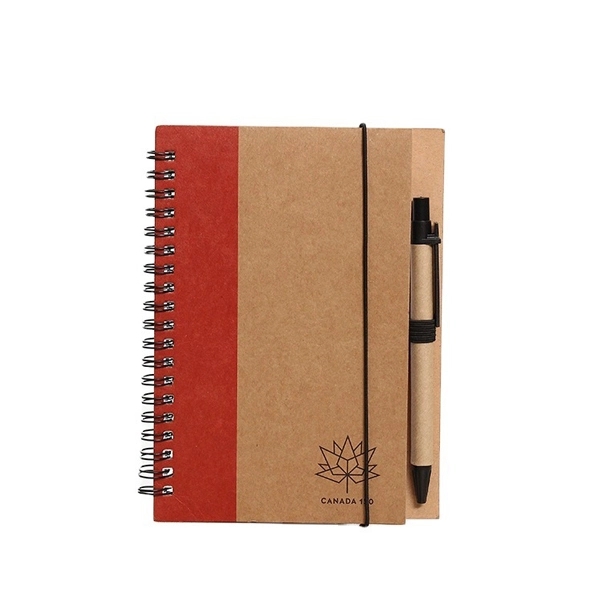 Eco Spiral Notebook With Pen - Eco Spiral Notebook With Pen - Image 0 of 1