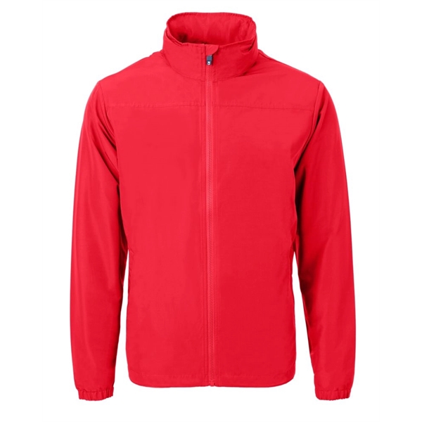 Custom Cutter & Buck Charter Recycled Packable Mens Full Zip Jacket