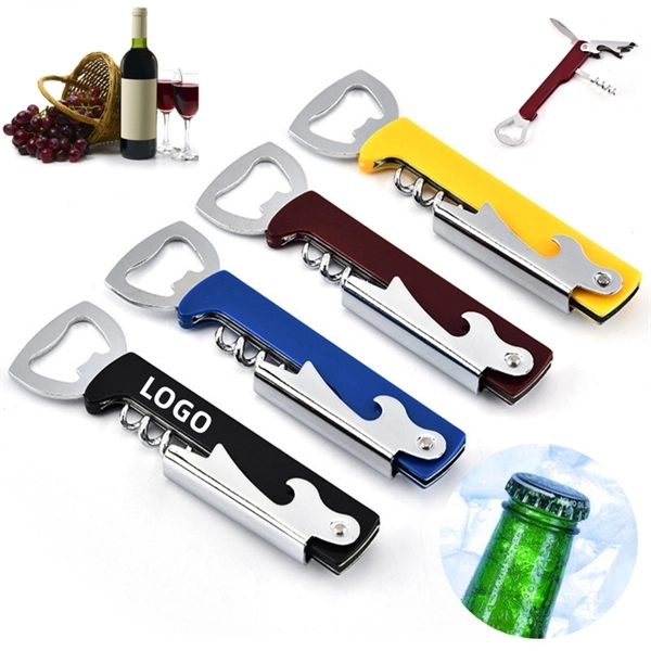 4 In 1 Multifunction Professional Corkscrew Wine Opener - 4 In 1 Multifunction Professional Corkscrew Wine Opener - Image 0 of 4