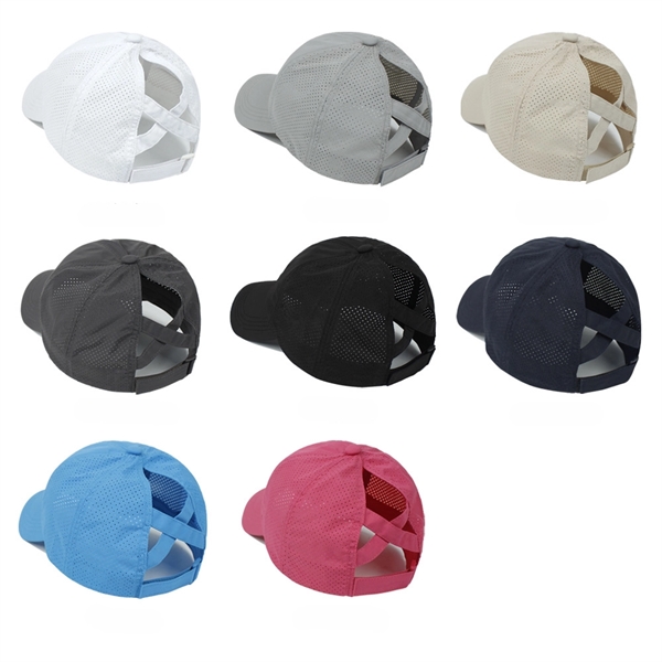 Breathable Ponytail Baseball Cap - Breathable Ponytail Baseball Cap - Image 1 of 2