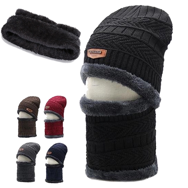 Winter Knitted Beanies Scarf - Winter Knitted Beanies Scarf - Image 0 of 1