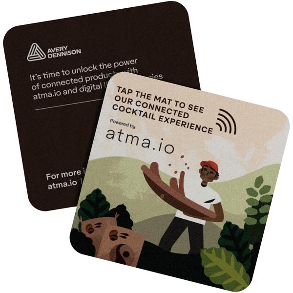 35 pt 4.0" Square Coasters - 35 pt 4.0" Square Coasters - Image 4 of 4