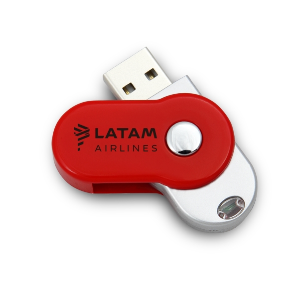 Winfield Rounded Red Swivel USB Flash Drive - Winfield Rounded Red Swivel USB Flash Drive - Image 0 of 3