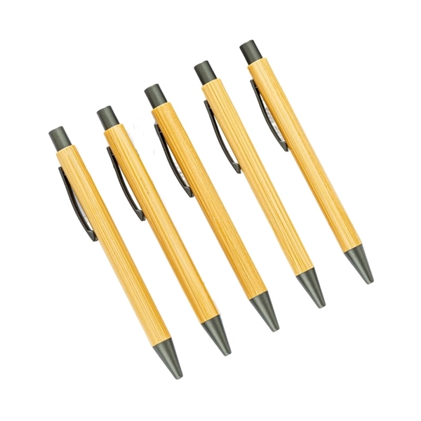 Retractable Ballpoint Bamboo Pen - Retractable Ballpoint Bamboo Pen - Image 1 of 3
