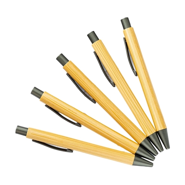 Retractable Ballpoint Bamboo Pen - Retractable Ballpoint Bamboo Pen - Image 2 of 3