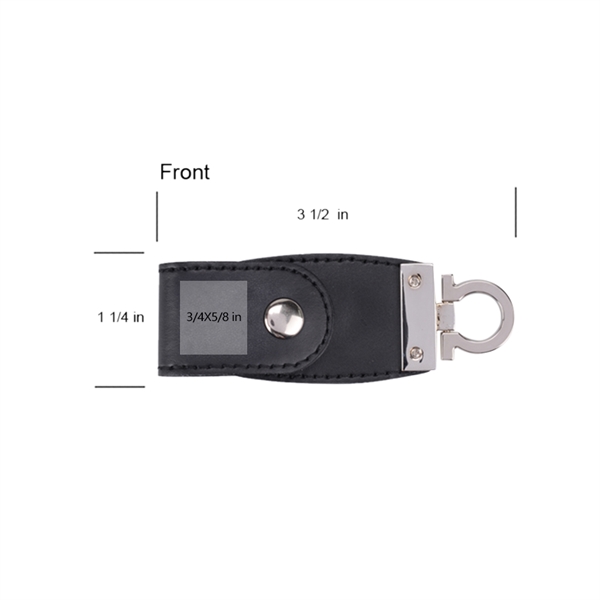 Nelson Leather Flip Cover USB Flash Drive - Nelson Leather Flip Cover USB Flash Drive - Image 8 of 8