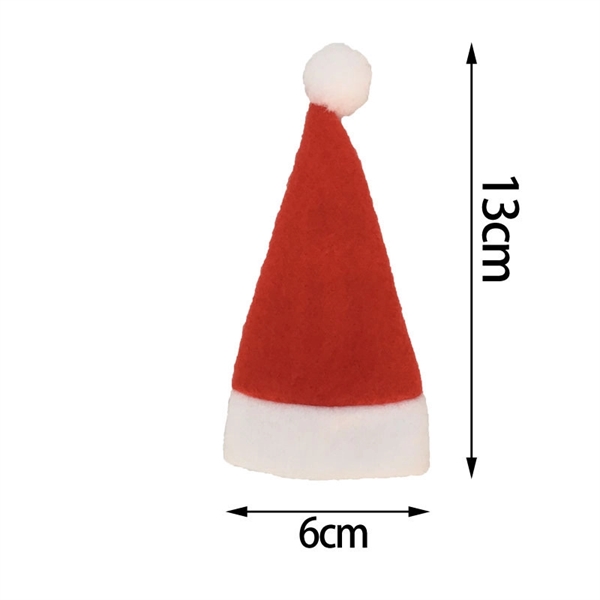 Mini Santa Hat For Bottle - Mini Santa Hat For Bottle - Image 1 of 6