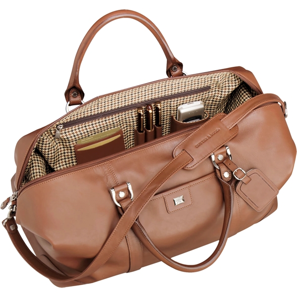 Cutter & Buck® 19" Leather Weekender Duffel Bag - Cutter & Buck® 19" Leather Weekender Duffel Bag - Image 5 of 7