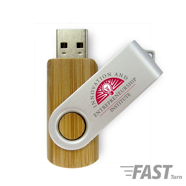 Batavia Carbonized Bamboo Swivel USB - Batavia Carbonized Bamboo Swivel USB - Image 1 of 2