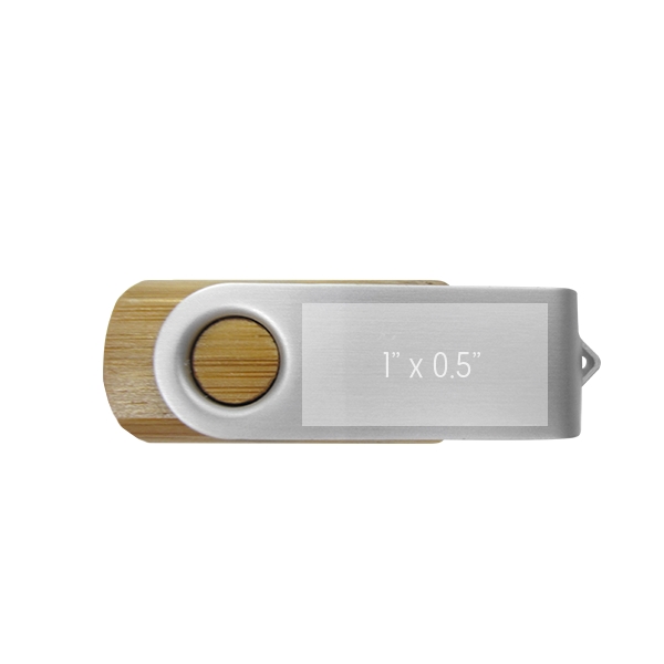 Batavia Carbonized Bamboo Swivel USB - Batavia Carbonized Bamboo Swivel USB - Image 2 of 2