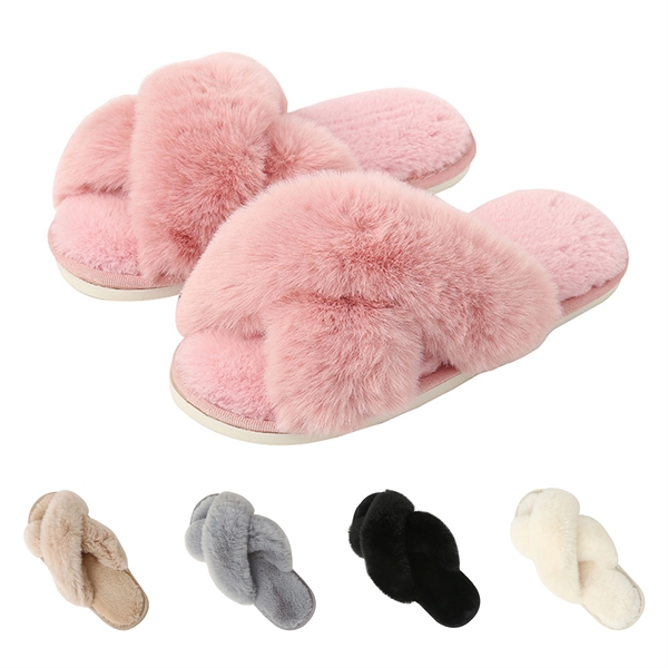 Women's Fluffy Faux Fur Slippers
