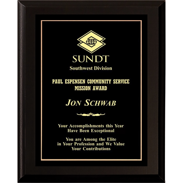 Black Matte Plaque w/ Choice of Single Engraved Plate - Black Matte Plaque w/ Choice of Single Engraved Plate - Image 6 of 13