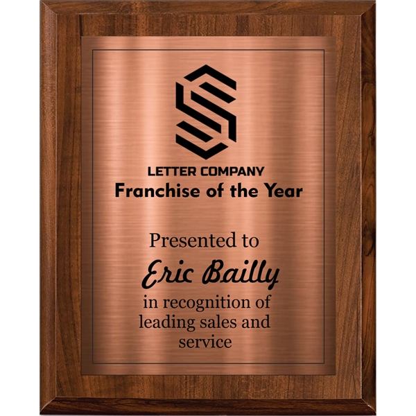 Cherry Finish Plaque w/ Single Engraved Plate - Cherry Finish Plaque w/ Single Engraved Plate - Image 5 of 13