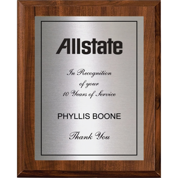 Cherry Finish Plaque w/ Single Engraved Plate - Cherry Finish Plaque w/ Single Engraved Plate - Image 8 of 13