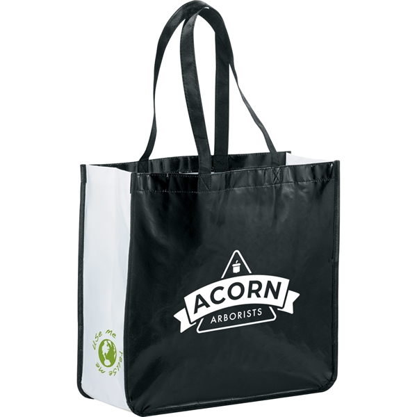 Gloss Laminated Non-Woven Shopper Tote - Gloss Laminated Non-Woven Shopper Tote - Image 1 of 4