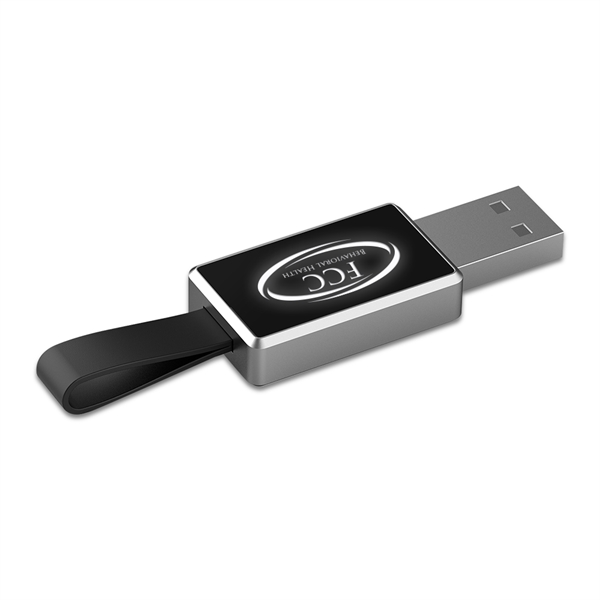 Ashburn Light-Up USB with Silicone Loop - Ashburn Light-Up USB with Silicone Loop - Image 0 of 7