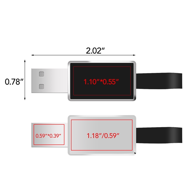 Ashburn Light-Up USB with Silicone Loop - Ashburn Light-Up USB with Silicone Loop - Image 7 of 7