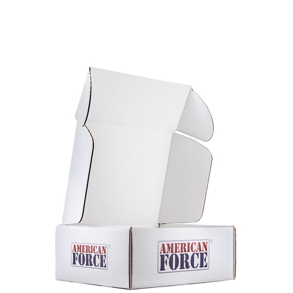 Mailing Box, B-Flute 10" x 8" x 4" - White - D - 320 sq in - Mailing Box, B-Flute 10" x 8" x 4" - White - D - 320 sq in - Image 1 of 7