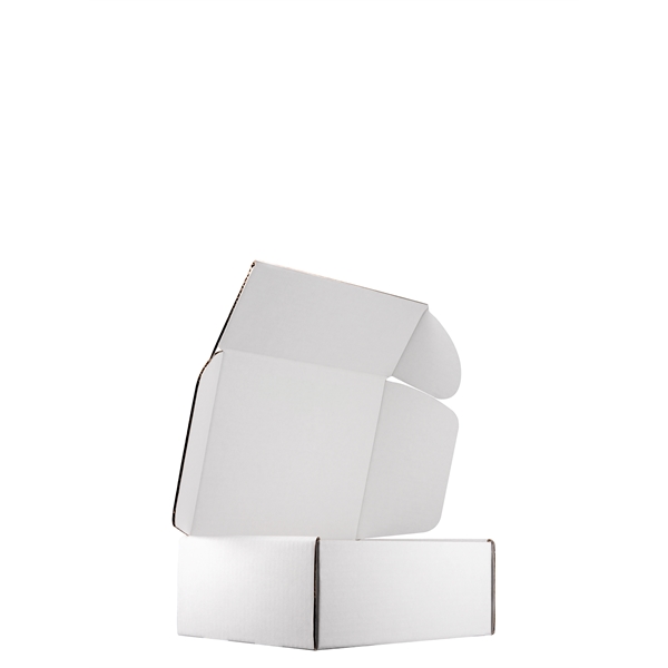 Mailing Box, B-Flute 10" x 8" x 4" - White - D - 320 sq in - Mailing Box, B-Flute 10" x 8" x 4" - White - D - 320 sq in - Image 5 of 7