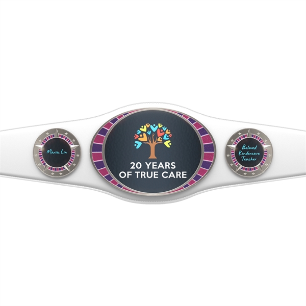 Express Vibraprint White Juniors Championship Belt - Express Vibraprint White Juniors Championship Belt - Image 1 of 24