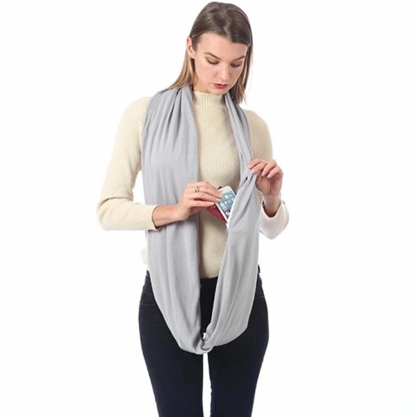 Hidden Zipper Pocket Scarf - Hidden Zipper Pocket Scarf - Image 1 of 1